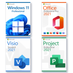 Windows 11 Professional + Project 2021 Professional + Office 2021 Professional + Visio 2021 Standard License for 3 devices